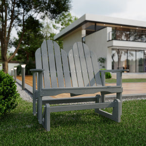 Classic Adirondack Glider Outdoor Glider