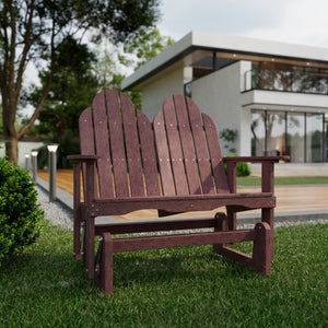 Classic Adirondack Glider Outdoor Glider