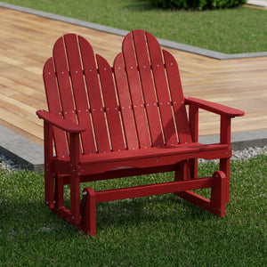 Classic Adirondack Glider Outdoor Glider