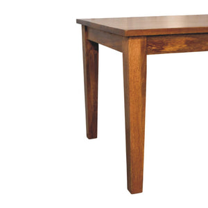 Classic Golden Teak Solid Wood Dining Table Bench