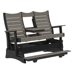 Contour Balcony Glider Porch Swing 5ft / Coastal Gray & Black