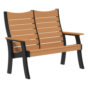 Contour Bench (2' and 4') Porch Swing 4ft / Cedar & Black