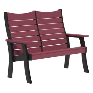 Contour Bench (2' and 4') Porch Swing 4ft / Cherrywood & Black