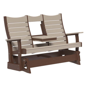 Contour Glider Porch Swing 5ft / Weatherwood & Chestnut Brown