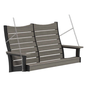 Contour Swing Porch Swing 4ft / Coastal Gray & Black