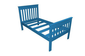 Harmony Bed - Twin, TwinXL, Full and Queez Size Beds Twin / Caribbean Blue Paint