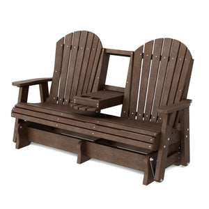 Heritage 5' Glider with Console Garden Bench