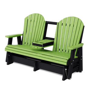 Heritage 5' Glider with Console Garden Bench
