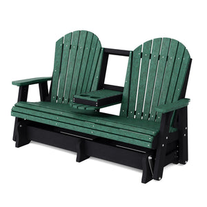 Heritage 5' Glider with Console Garden Bench
