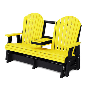 Heritage 5' Glider with Console Garden Bench