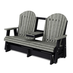 Heritage 5' Glider with Console Garden Bench