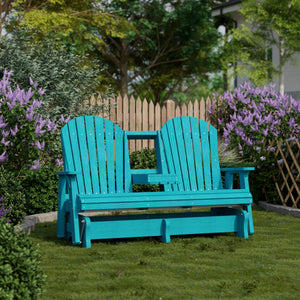 Heritage 5' Glider with Console Garden Bench