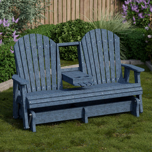 Heritage 5' Glider with Console Garden Bench