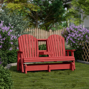 Heritage 5' Glider with Console Garden Bench