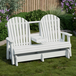 Heritage 5' Glider with Console Garden Bench