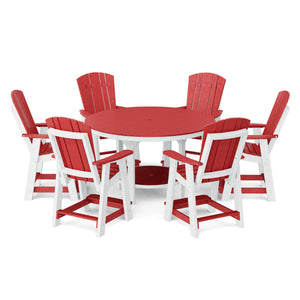 Heritage 7-Piece 60" Pub Counter Set Dining Set