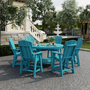 Heritage 7-Piece 60" Pub Counter Set Dining Set