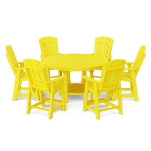 Heritage 7-Piece 60" Pub Counter Set Dining Set