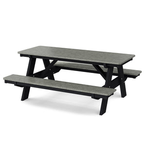 Heritage 72" Picnic Table with Attached Benches Picnic Table