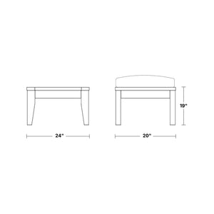 Heritage Deep Seating Ottoman - Option 1 Ottoman