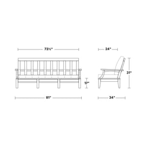 Heritage Deep Seating Sofa - Option 1 Garden Bench