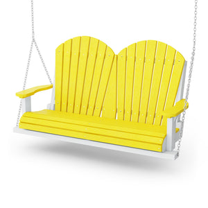 Heritage Two Seat Swing Porch Swing Lemon Yellow / White