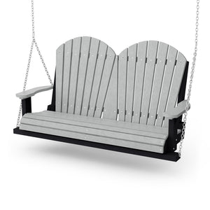 Heritage Two Seat Swing Porch Swing Light Gray / Black