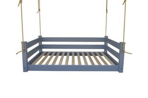 Homestead Hanging Daybed with Rope or Chain - Twin or Full Beds Full / Graphite Paint / Rope