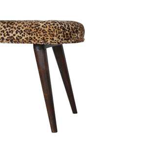 Leopard Print Deep Button Bench Bench