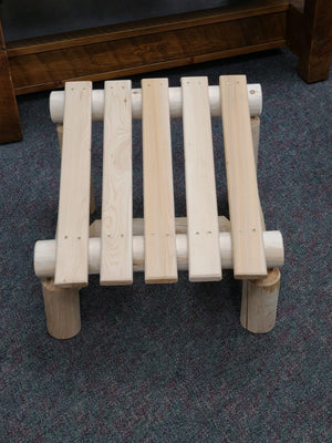 Log Style Outdoor Slanted Ottoman Ottoman