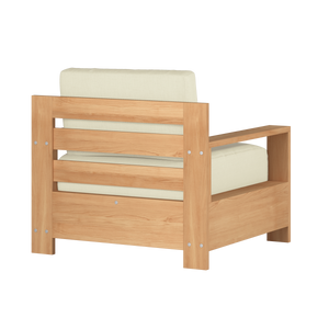 Lothair 4-Piece Teak Outdoor Patio Deep Seating Set with Sunbrella Canvas Cushions Outdoor deep seating