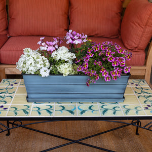 Medium Flower Box Tray Kit - Blue / White Flower Box Brackets