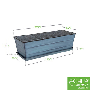 Medium Flower Box Tray Kit - Blue / White Flower Box Brackets