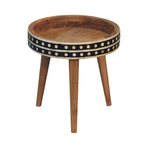 Mini Pattern Nordic End Table Bench