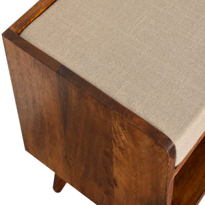 Mud Linen Nordic Storage Bench Bench