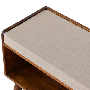Mud Linen Nordic Storage Bench Bench
