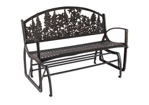 Outdoor Wildflower Glider Bench outdoor furniture