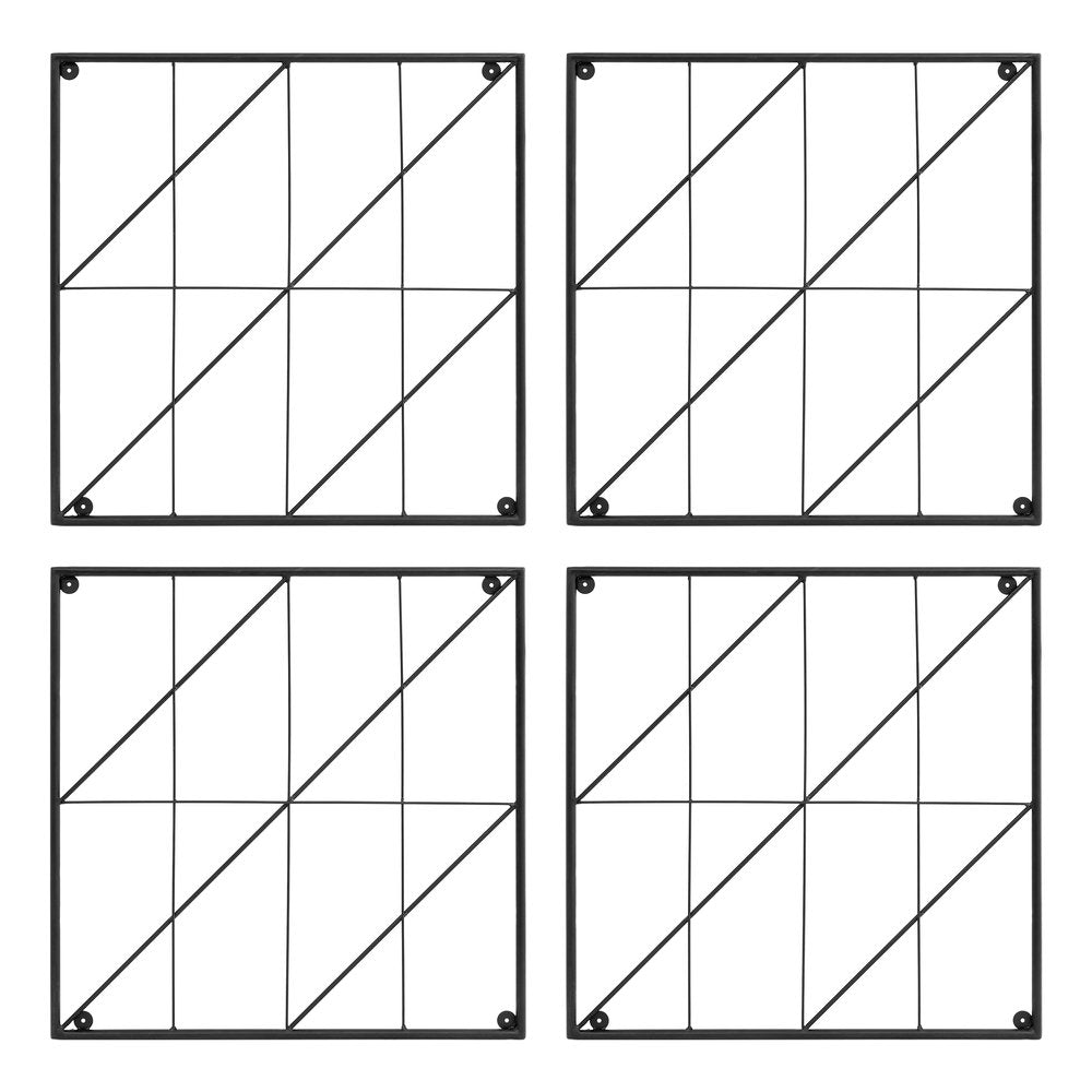 Quilt Block-Circles Wall Trellis Panels (3 panels) & Diagonals Wall Trellis Panels (4 panels) Trellis