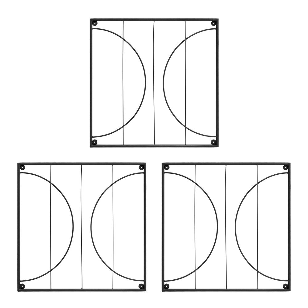 Quilt Block-Circles Wall Trellis Panels (3 panels) & Diagonals Wall Trellis Panels (4 panels) Trellis
