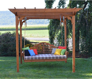 Regallion 6x8 Pergola, 8x8 Pergola and 8x10 Pergola W/Swing Hangars Garden Bench
