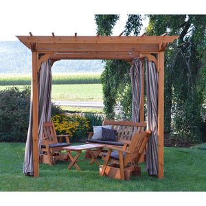 Regallion 6x8 Pergola, 8x8 Pergola and 8x10 Pergola W/Swing Hangars Garden Bench