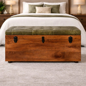 Roasted Almond Storage Trunk Bench Bench
