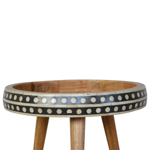 Small Dotted End Table Bench