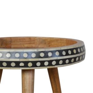 Small Dotted End Table Bench
