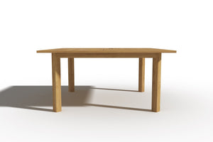 Theophile Square Teak Outdoor Dining Table with Umbrella Hole Outdoor Table