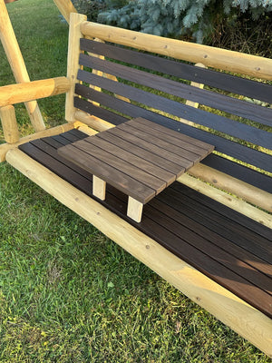 ThermaFusion Cedar Log Tete-A-Tete Yard Swing Lounge Chair