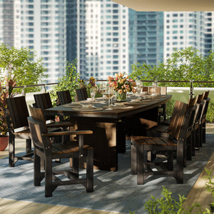 Urban Dining Table (4’ x 8’ Oval) by LuxCraft Armchair