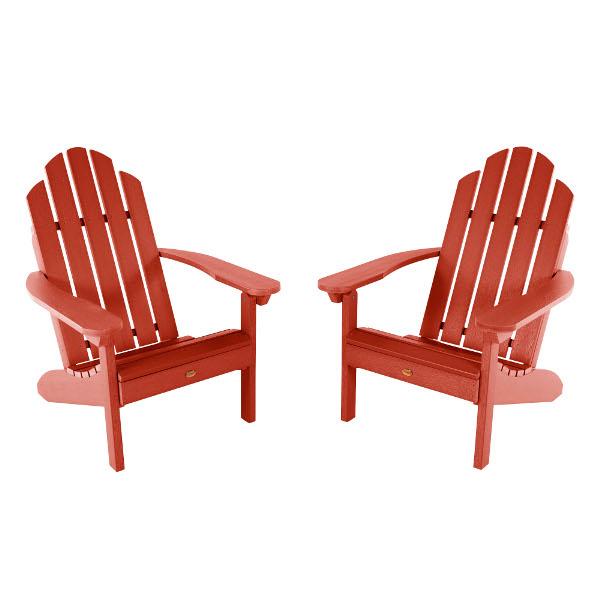 2 Classic Westport Adirondack Chairs Adirondack Chair Rustic Red