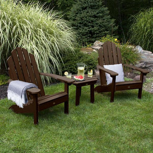 2 Classic Westport Adirondack Chairs with 1 Classic Westport Side Table Conversation Set
