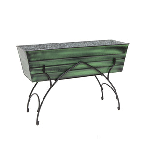 36" Green Flower Box with Bella Stand Flower Box